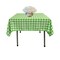 Gingham Checkered Square Tablecloth 58 x 58 Inch Yarn Dyed Polyester